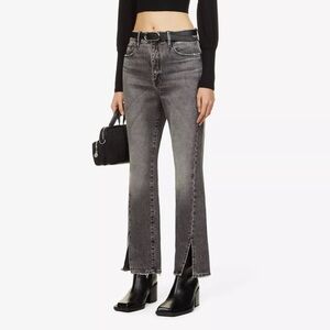 Good Curve slit-hem straight high-rise stretch-denim jeans